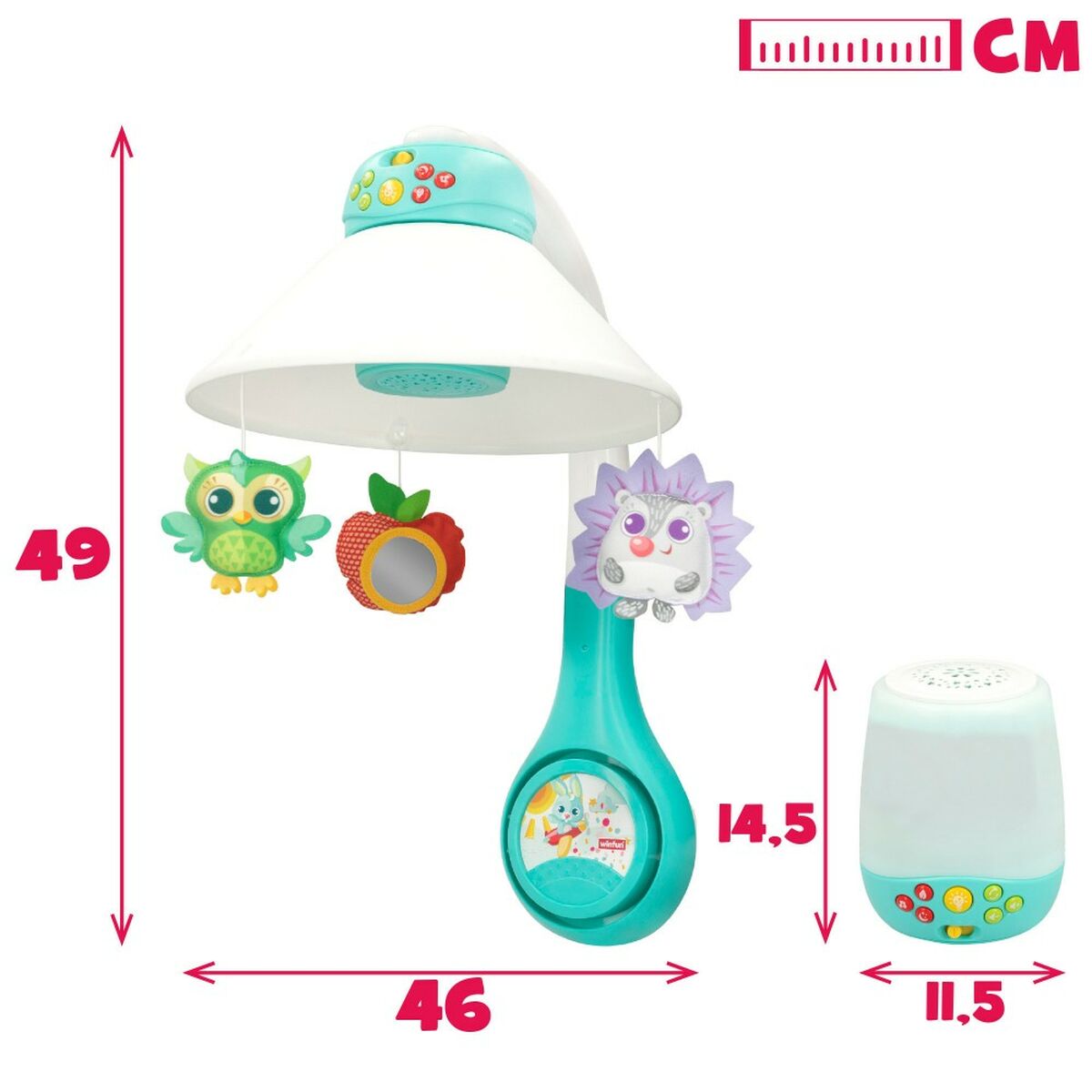 Mobil Proiector Winfun Plastic 46 x 49 x 30 cm (2 Unități) - Bebelus, Dormitor
