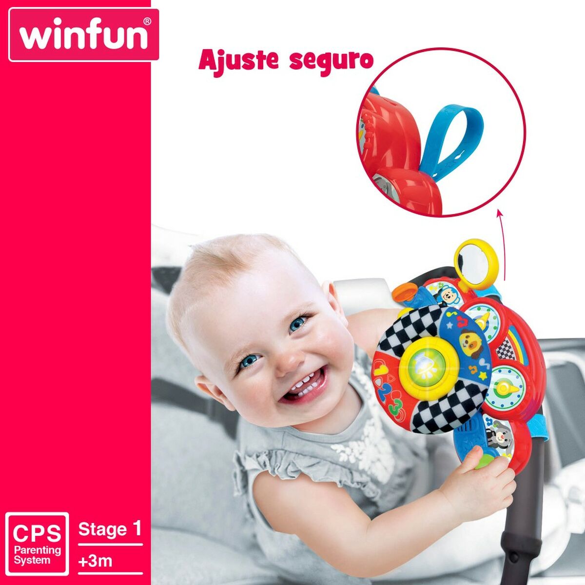 Volan pentru cărucior Winfun 29 x 17 x 10,5 cm (4 Unități) - Bebelus, Jucăriile copilăriei timpurii