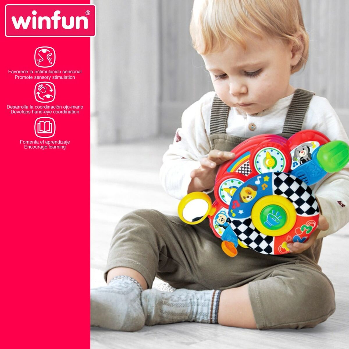 Volan pentru cărucior Winfun 29 x 17 x 10,5 cm (4 Unități) - Bebelus, Jucăriile copilăriei timpurii