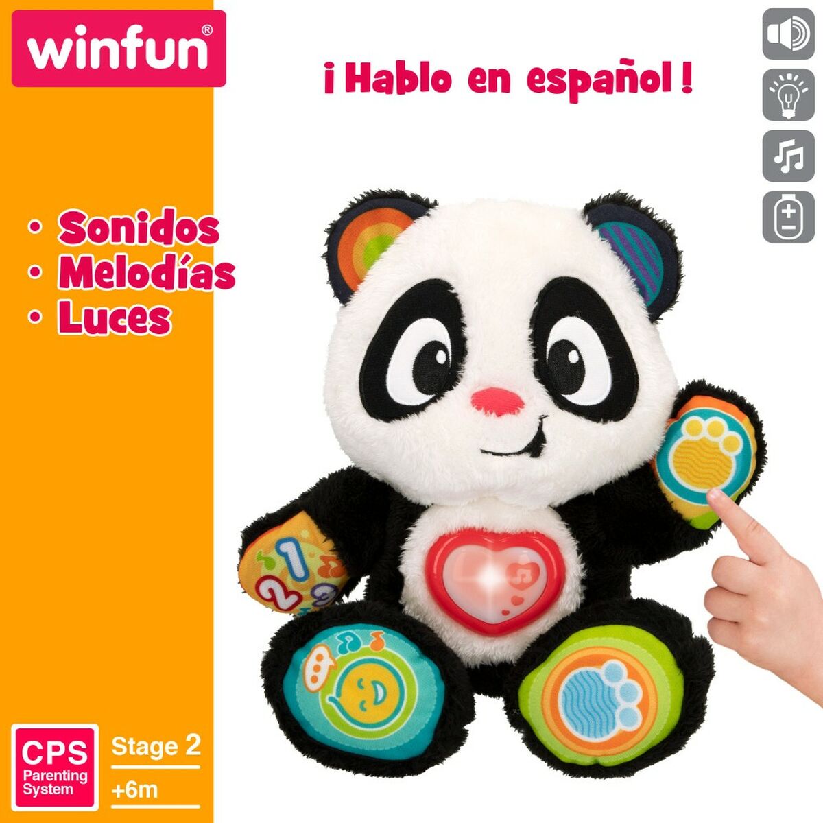 Jucărie pentru copii Winfun Urs Panda 27 x 33 x 14 cm (4 Unități) - Bebelus, Jucăriile copilăriei timpurii