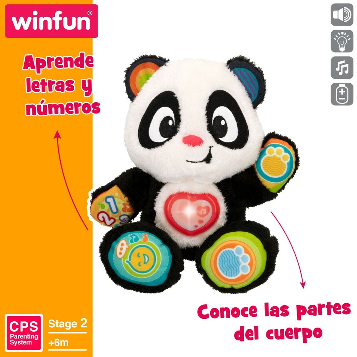Jucărie pentru copii Winfun Urs Panda 27 x 33 x 14 cm (4 Unități) - Bebelus, Jucăriile copilăriei timpurii