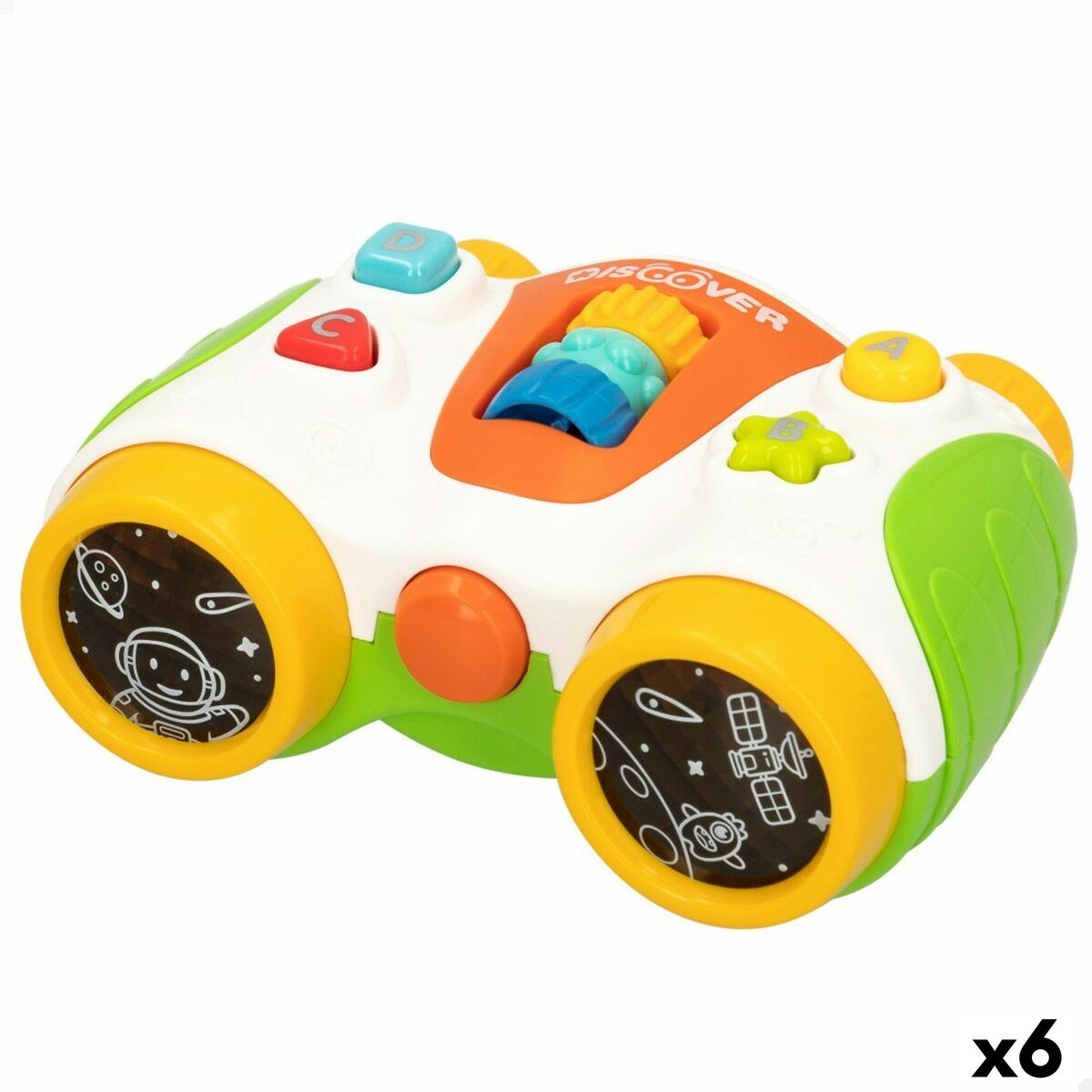 Jucărie interactivă pentru bebeluși Colorbaby Binoclu 13,5 x 6 x 10,5 cm (6 Unități) - Bebelus, Jucăriile copilăriei timpurii