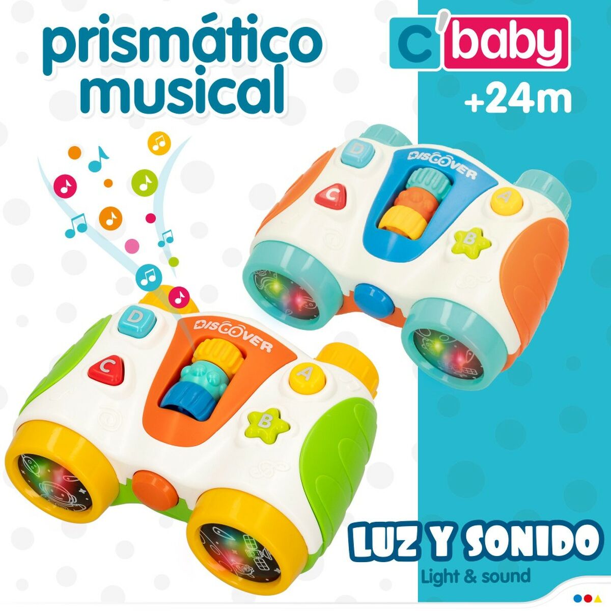 Jucărie interactivă pentru bebeluși Colorbaby Binoclu 13,5 x 6 x 10,5 cm (6 Unități) - Bebelus, Jucăriile copilăriei timpurii