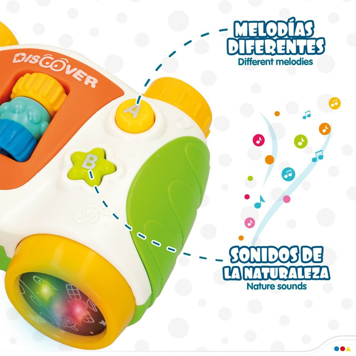 Jucărie interactivă pentru bebeluși Colorbaby Binoclu 13,5 x 6 x 10,5 cm (6 Unități) - Bebelus, Jucăriile copilăriei timpurii