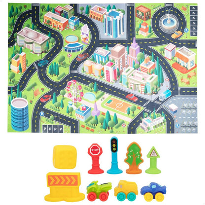 Saltea de joacă Colorbaby Oraș Plastic (2 Unități) - Bebelus, Activitate și divertisment