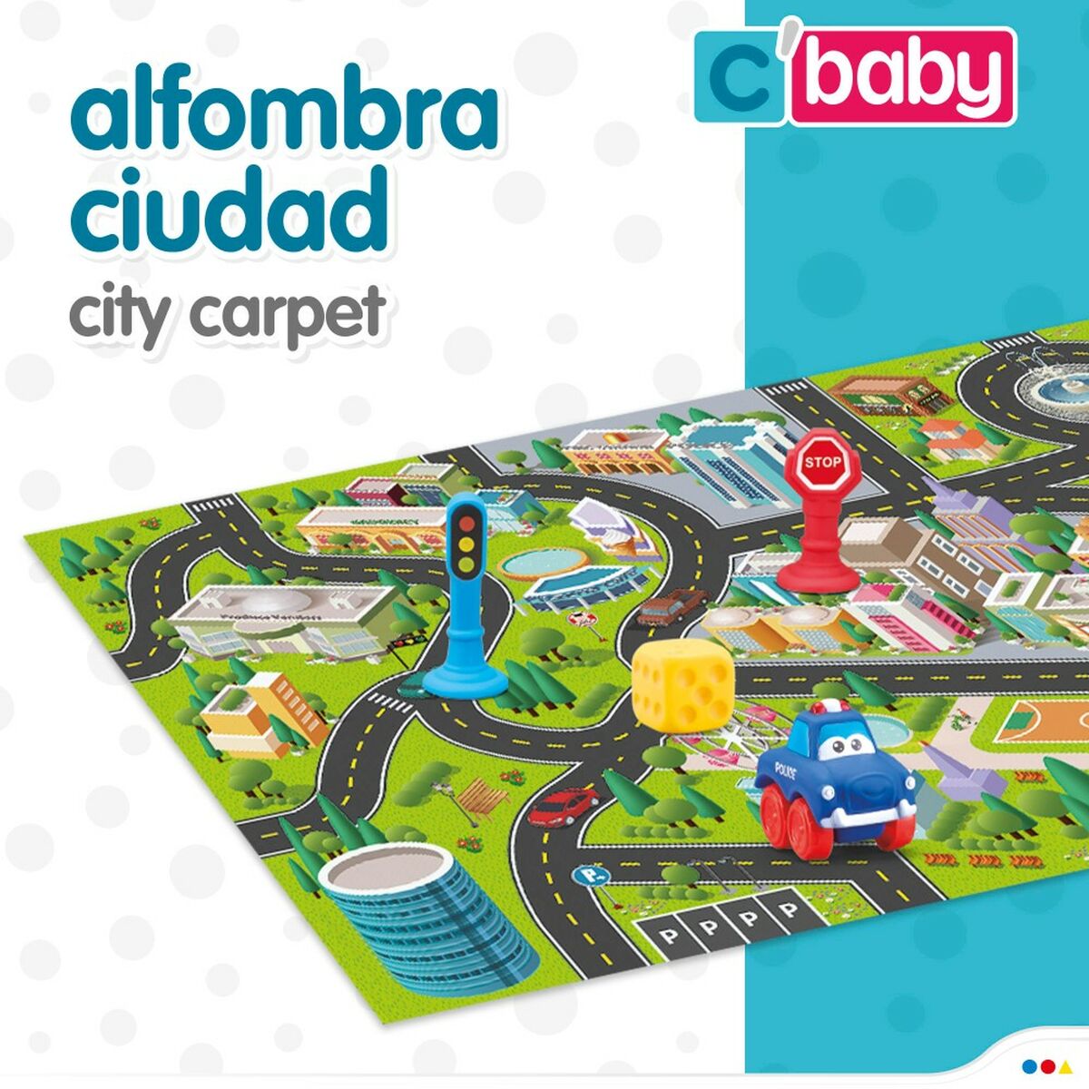 Saltea de joacă Colorbaby Oraș Plastic (2 Unități) - Bebelus, Activitate și divertisment