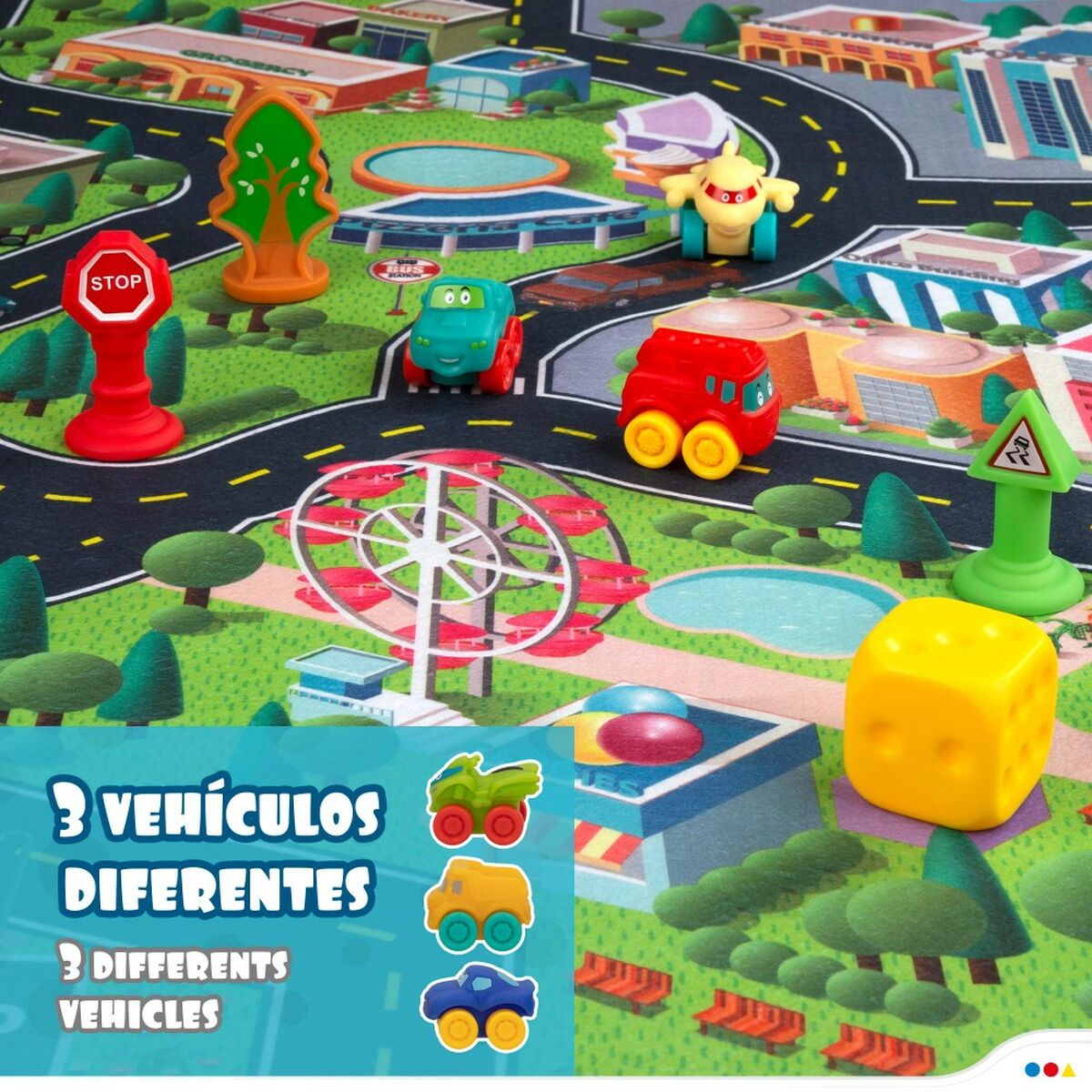 Saltea de joacă Colorbaby Oraș Plastic (2 Unități) - Bebelus, Activitate și divertisment