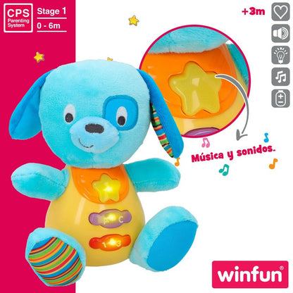 Jucărie de Pluș cu Sunet Winfun Câine 15,5 x 16,5 x 11,5 cm (6 Unități) - Jucarii si jocuri, Jucării de pluș