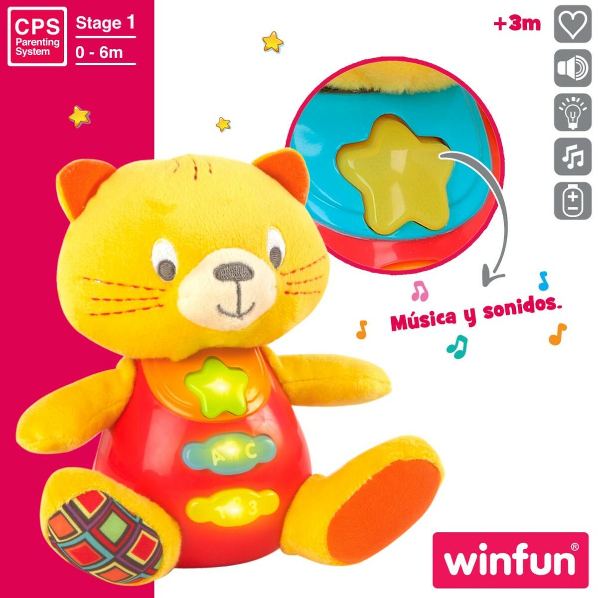 Jucărie de Pluș cu Sunet Winfun Cric 16 x 17,5 x 10,5 cm (6 Unități) - Jucarii si jocuri, Jucării de pluș