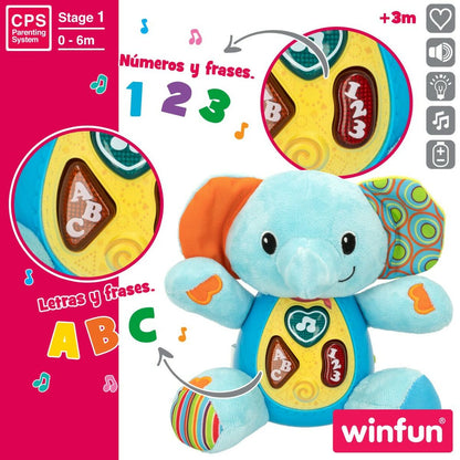 Jucărie de Pluș cu Sunet Winfun Elefant 17 x 17,5 x 10 cm (6 Unități) - Jucarii si jocuri, Jucării de pluș