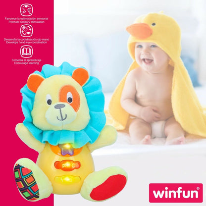 Jucărie de Pluș cu Sunet Winfun Leu 15 x 15 x 9 cm (6 Unități) - Jucarii si jocuri, Jucării de pluș