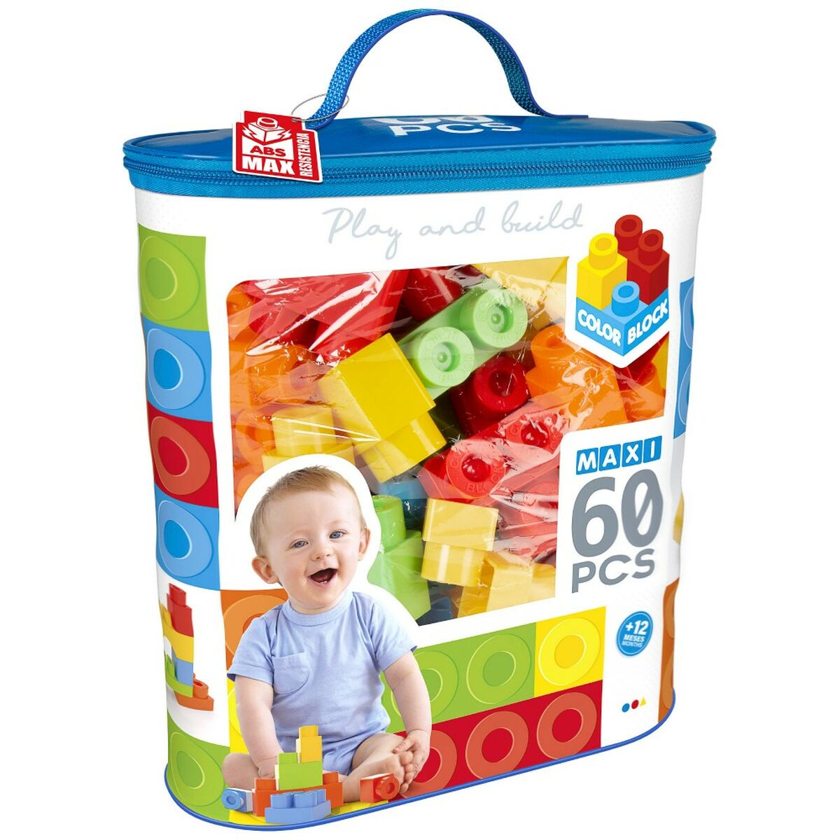 Plăci de Construcții Color Block 60 Piese - Jucarii si jocuri