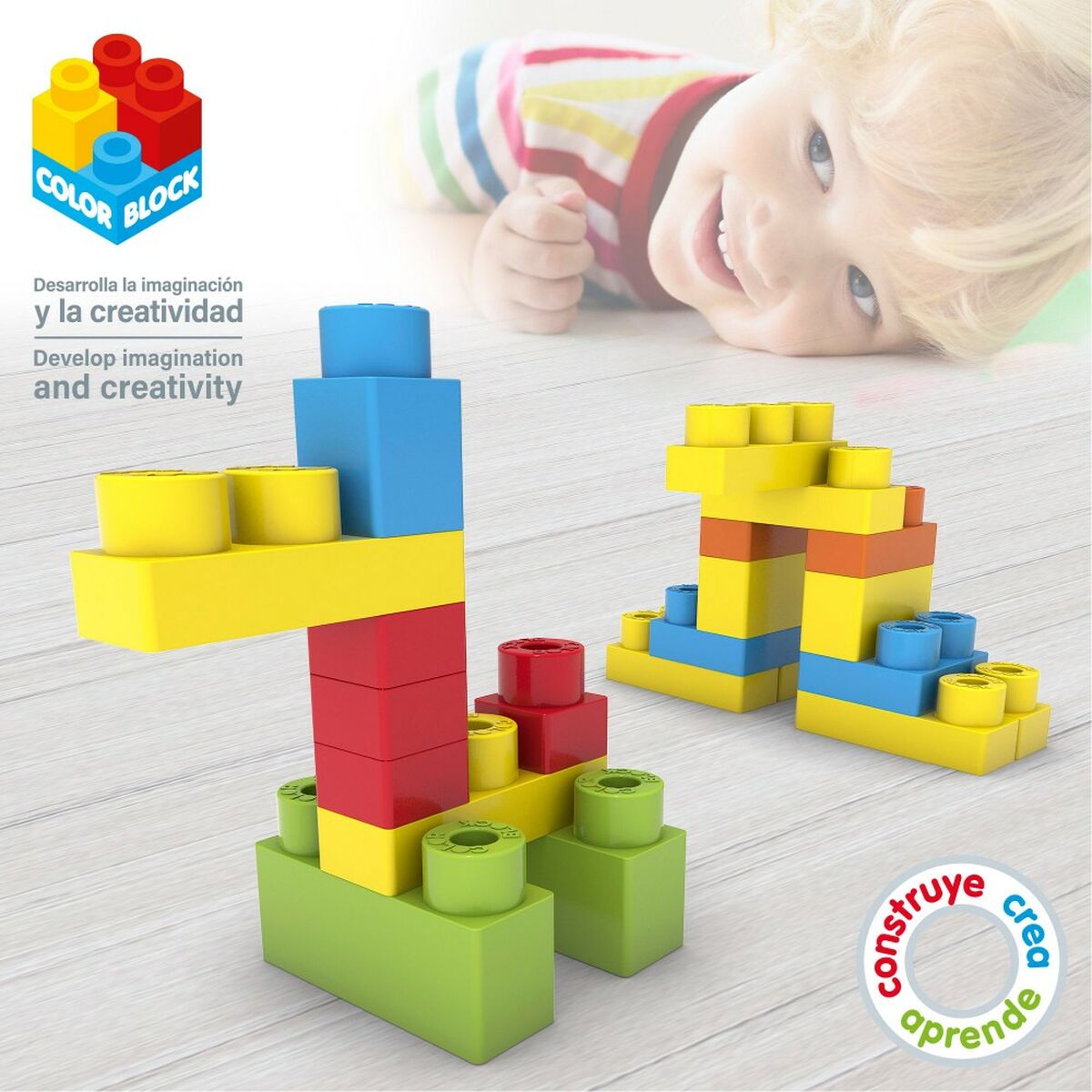 Set de Construcție Color Block Basic Cub 35 Piese (6 Unități) - Jucarii si jocuri