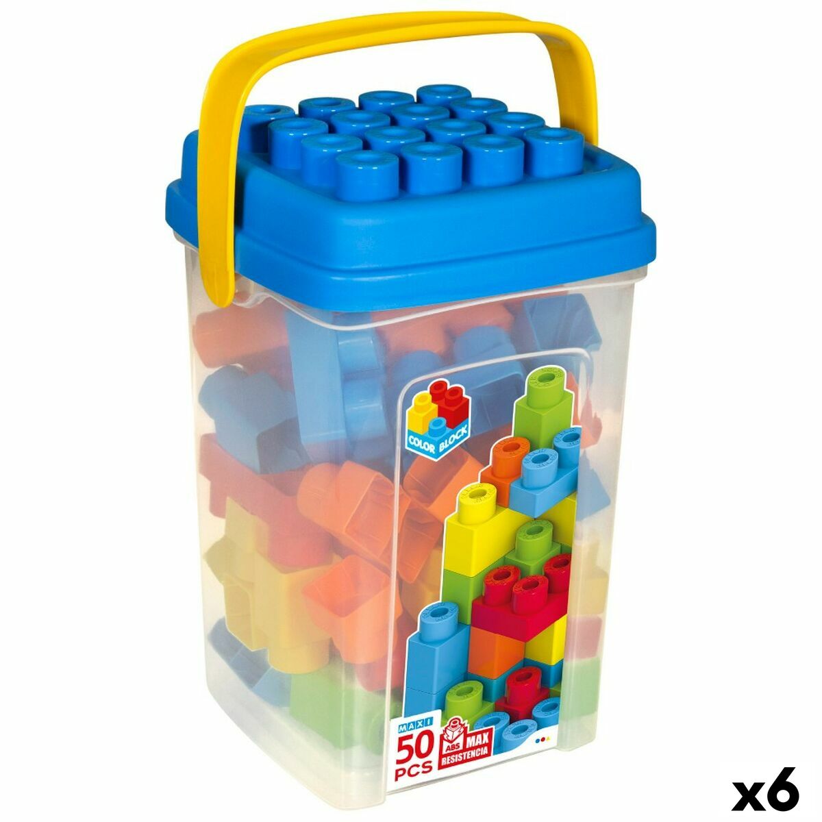 Set de Construcție Color Block Basic Cub 50 Piese (6 Unități) - Jucarii si jocuri