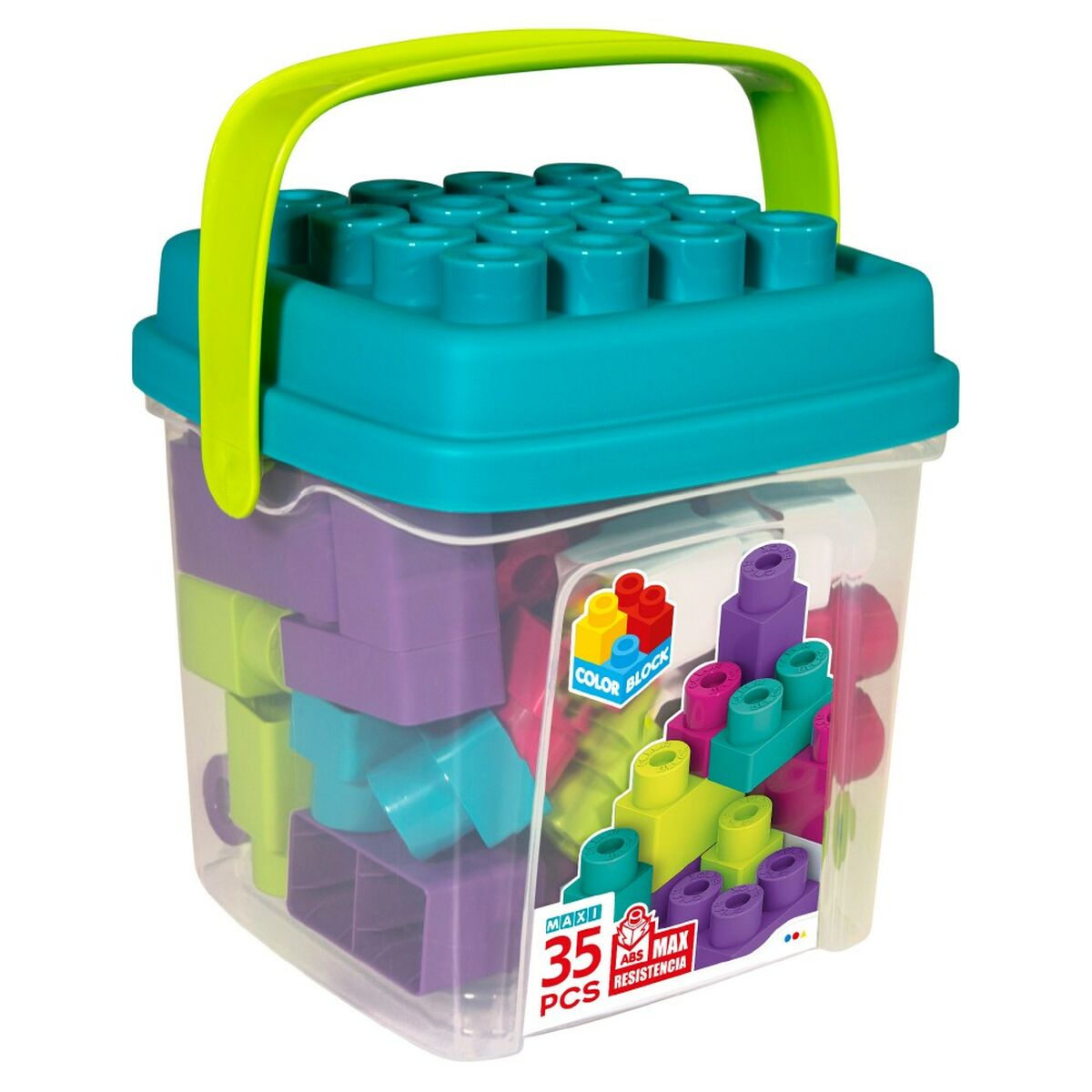 Set de Construcție Color Block Trendy Cub 35 Piese (6 Unități) - Jucarii si jocuri