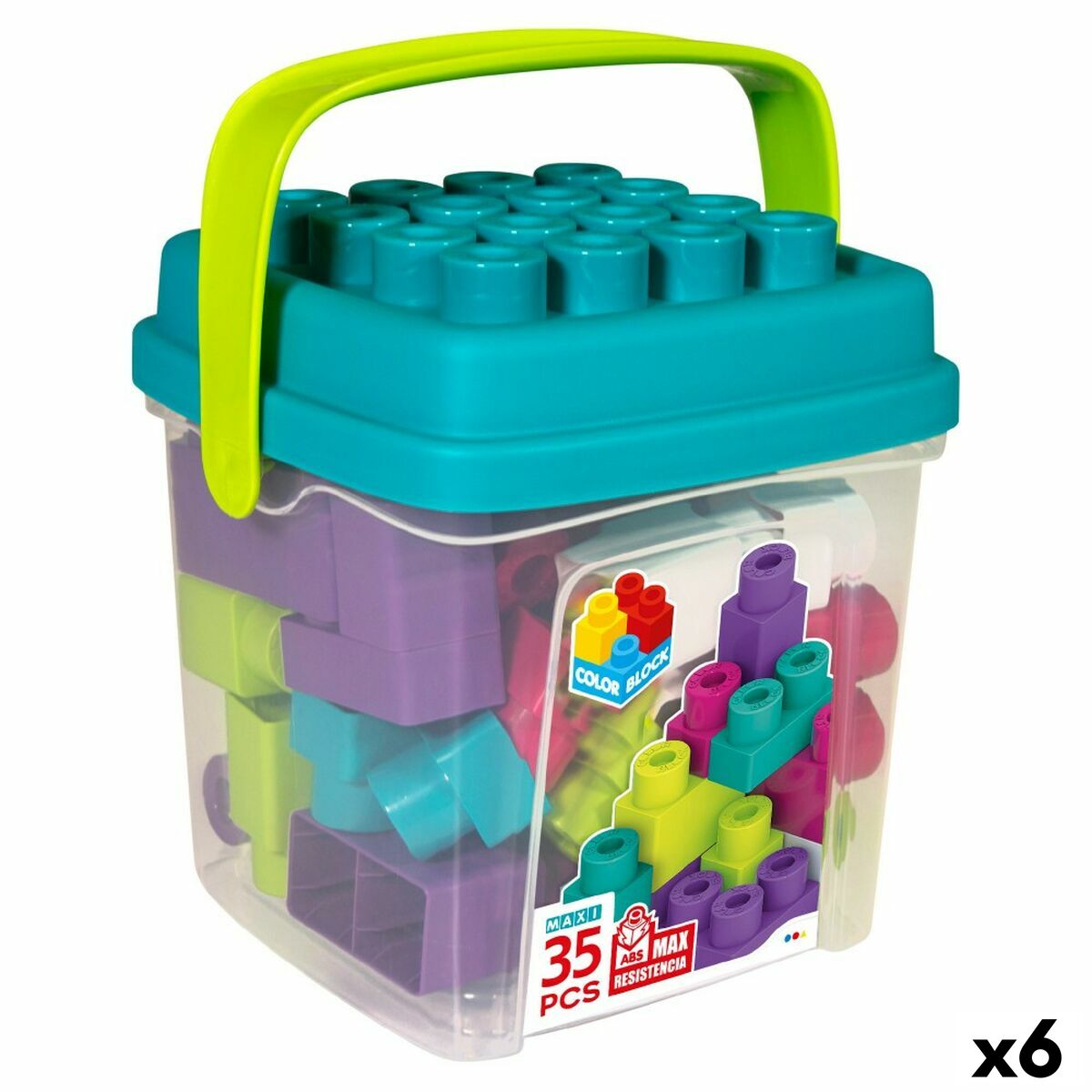 Set de Construcție Color Block Trendy Cub 35 Piese (6 Unități) - Jucarii si jocuri