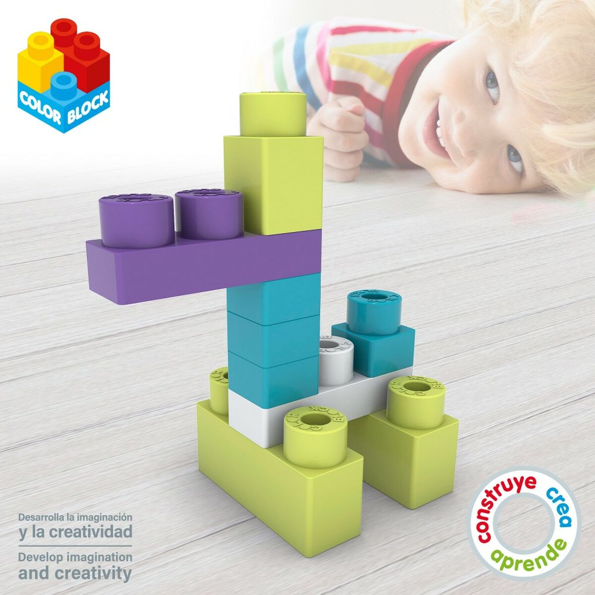 Set de Construcție Color Block Trendy Cub 35 Piese (6 Unități) - Jucarii si jocuri