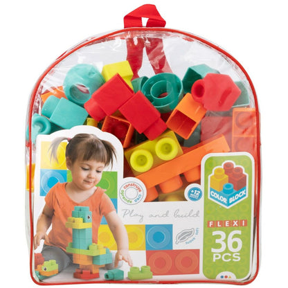Set de Construcție Color Block Geantă 36 Piese (6 Unități) - Jucarii si jocuri