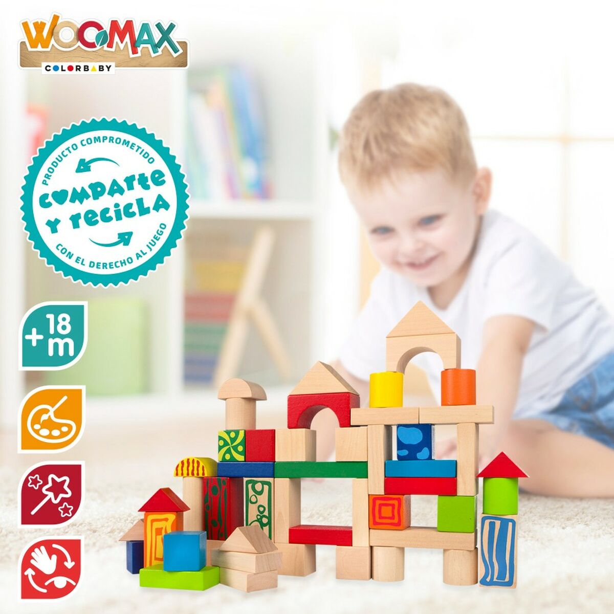 Set de Construcție Woomax 50 Piese (6 Unități) - Jucarii si jocuri