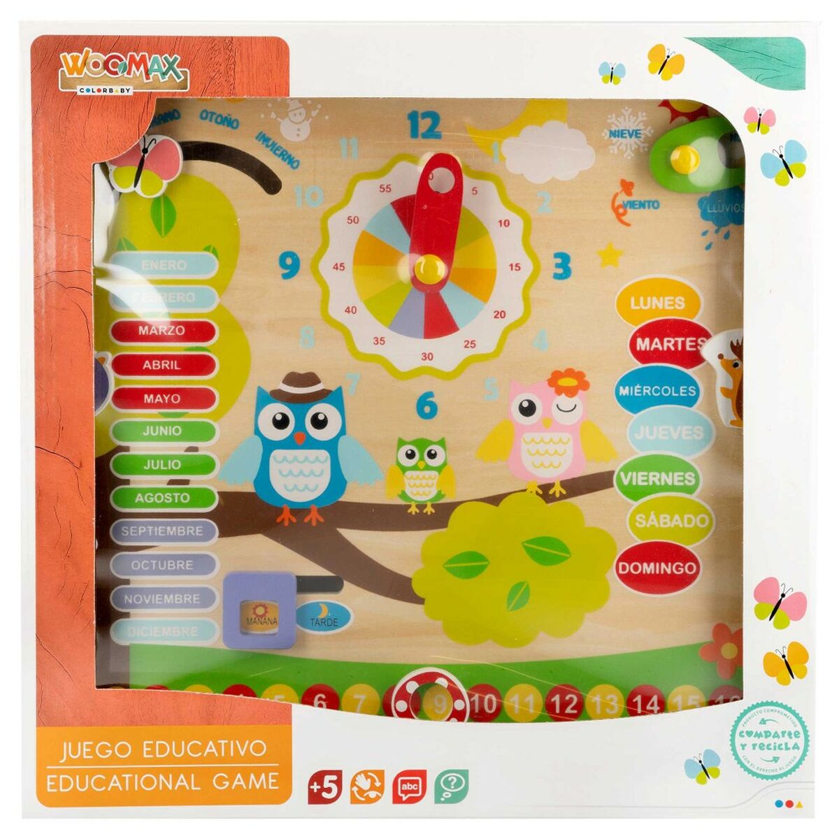 Joc Educativ Woomax Bufnițe 30 x 3 x 30 cm (6 Unități) - Bebelus, Jucăriile copilăriei timpurii