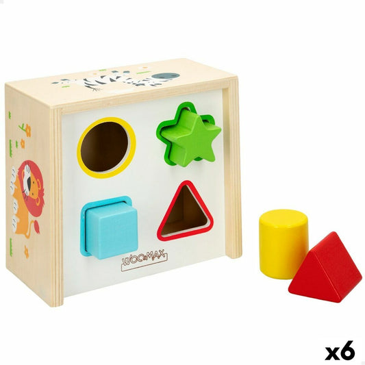 Puzzle pentru Copii din Lemn Woomax Forme 13,5 x 7,5 x 13 cm (6 Unități) - Bebelus, Jucăriile copilăriei timpurii