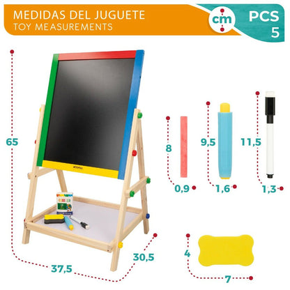 Tablă 2 în 1 Woomax 5 Piese 37,5 x 65 x 30,5 cm 4 Unități - Jucarii si jocuri, Activități creative