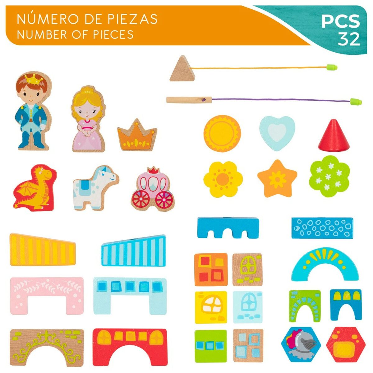 Set de Construcție Woomax 32 Piese (6 Unități) - Jucarii si jocuri