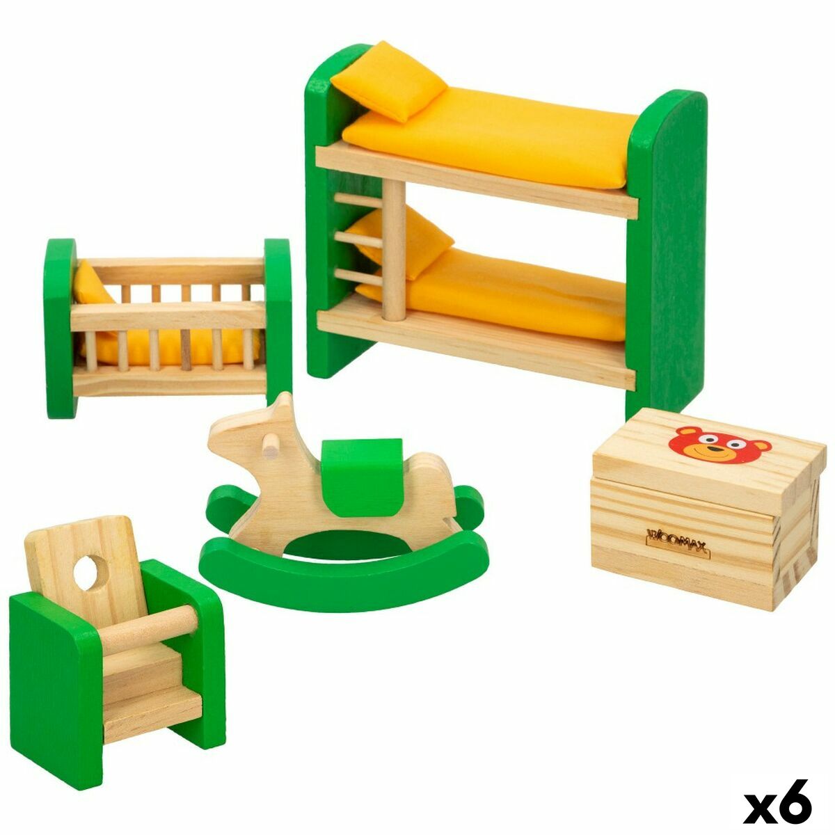 Doll's house bedroom Woomax (6 Unități) - Jucarii si jocuri, Păpuși și accesorii