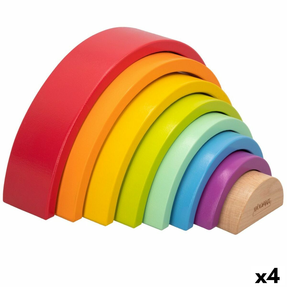 Puzzle pentru Copii din Lemn Woomax Curcubeu 8 Piese 4 Unități - Jucarii si jocuri, Puzzle-uri și puzzle-uri