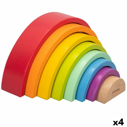 Puzzle pentru Copii din Lemn Woomax Curcubeu 8 Piese 4 Unități - Jucarii si jocuri, Puzzle-uri și puzzle-uri