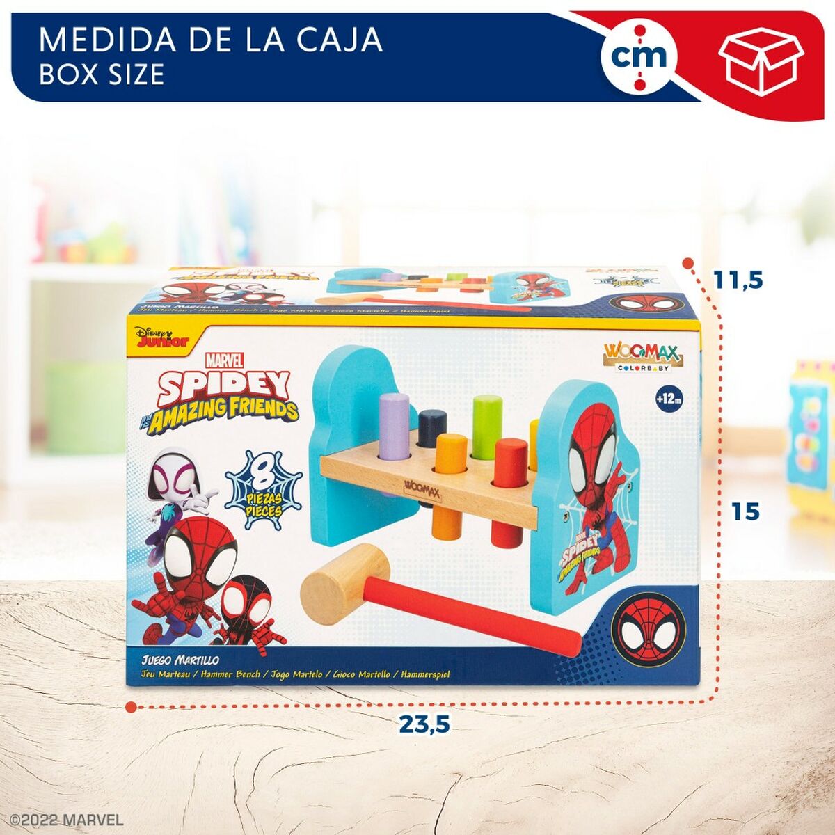 Joc de Îndemânare Spidey 8 Piese 21,5 x 14 x 10,5 cm (6 Unități) - Bebelus, Jucăriile copilăriei timpurii