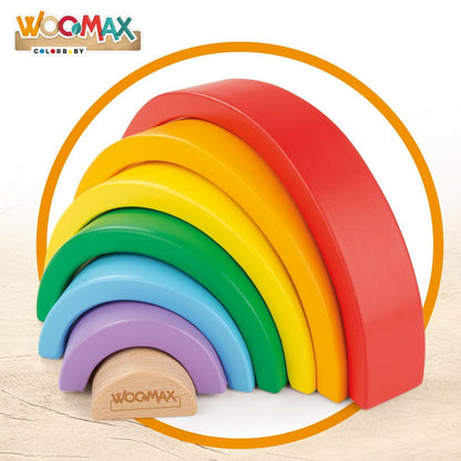 Joc de Îndemânare Woomax Curcubeu 21 x 10 x 3,5 cm (12 Unități) - Bebelus, Jucăriile copilăriei timpurii