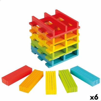 Set de Construcție Woomax 100 Piese 10 x 0,5 x 1,8 cm (6 Unități) - Bebelus, Jucăriile copilăriei timpurii