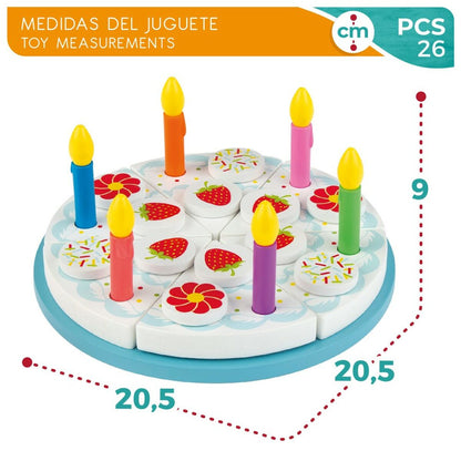 Joc din lemn Woomax Tarta 26 Piese (6 Unități) - Jucarii si jocuri, Imitații de jocuri