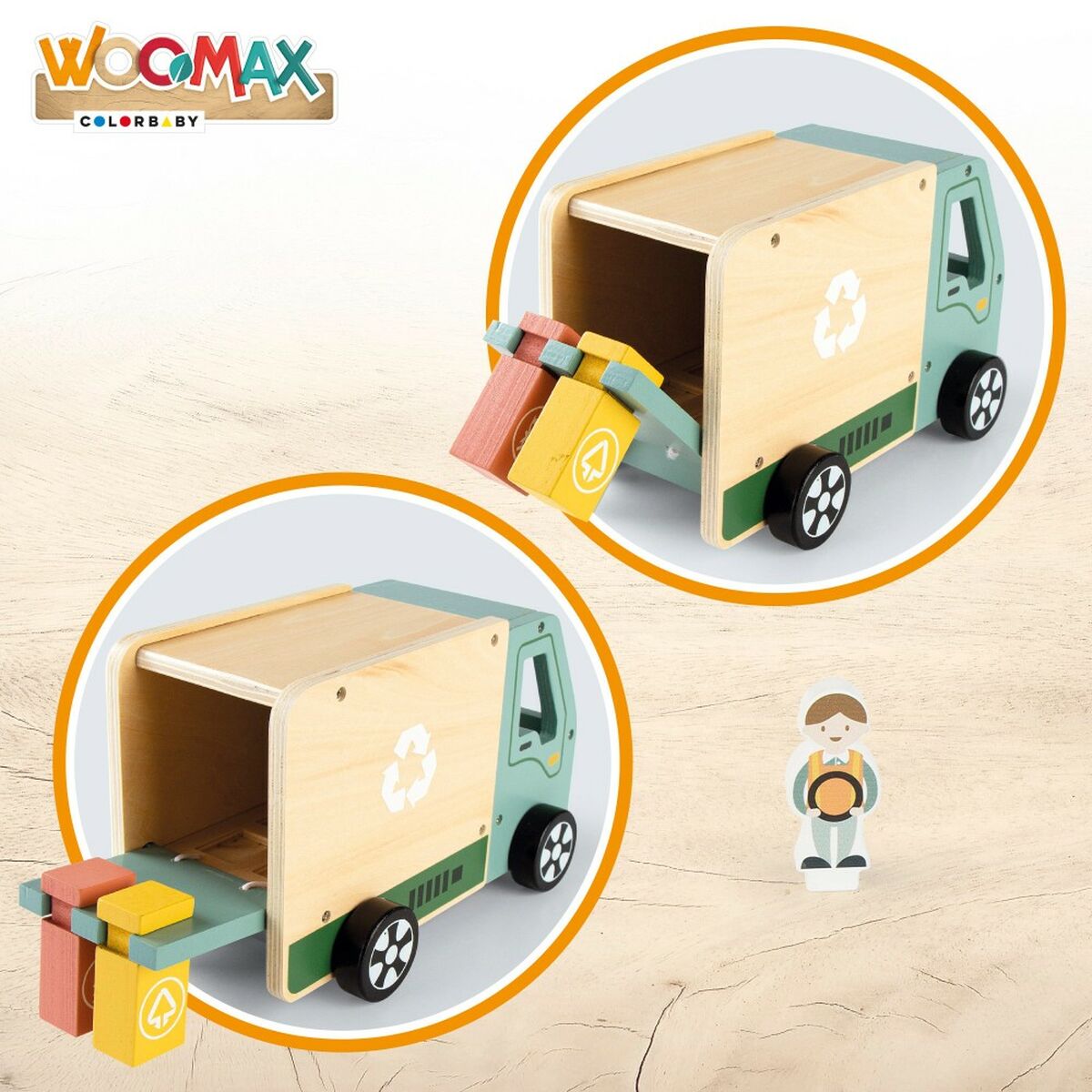 Autogunoieră Woomax Jucărie 8 Piese 24 x 15 x 13,5 cm (4 Unități) - Jucarii si jocuri, Vehicule