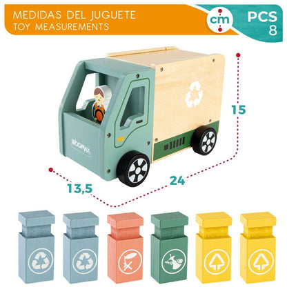 Autogunoieră Woomax Jucărie 8 Piese 24 x 15 x 13,5 cm (4 Unități) - Jucarii si jocuri, Vehicule
