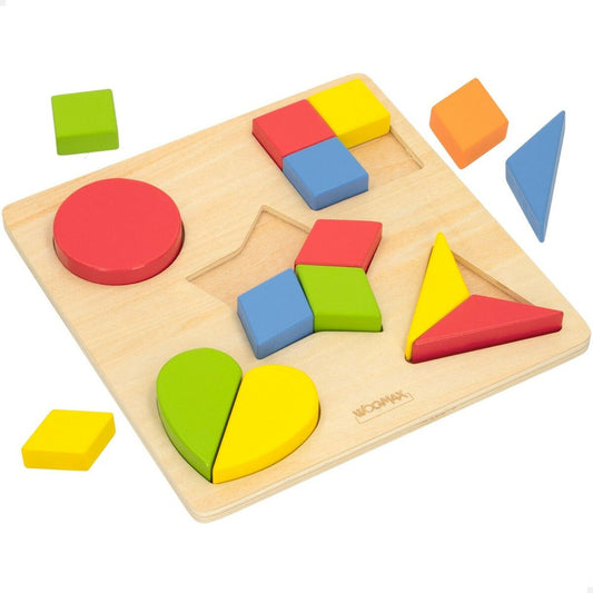 Puzzle pentru Copii din Lemn Woomax Forme + 12 Luni 16 Piese (6 Unități) - Jucarii si jocuri, Puzzle-uri și puzzle-uri