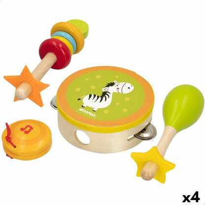 Jucărie Set de instrumente muzicale Woomax Lemn 14,5 x 4,5 x 14,5 cm (4 Unități) - Jucarii si jocuri, Instrumente muzicale pentru copii