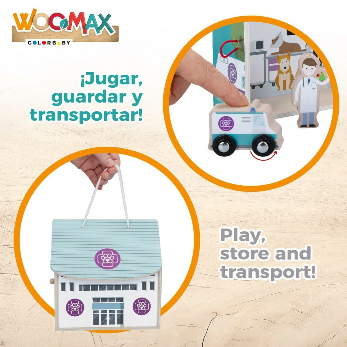 Playset Woomax Veterinar 9 Piese 4 Unități 19 x 18 x 19 cm - Jucarii si jocuri, Păpuși și figurine