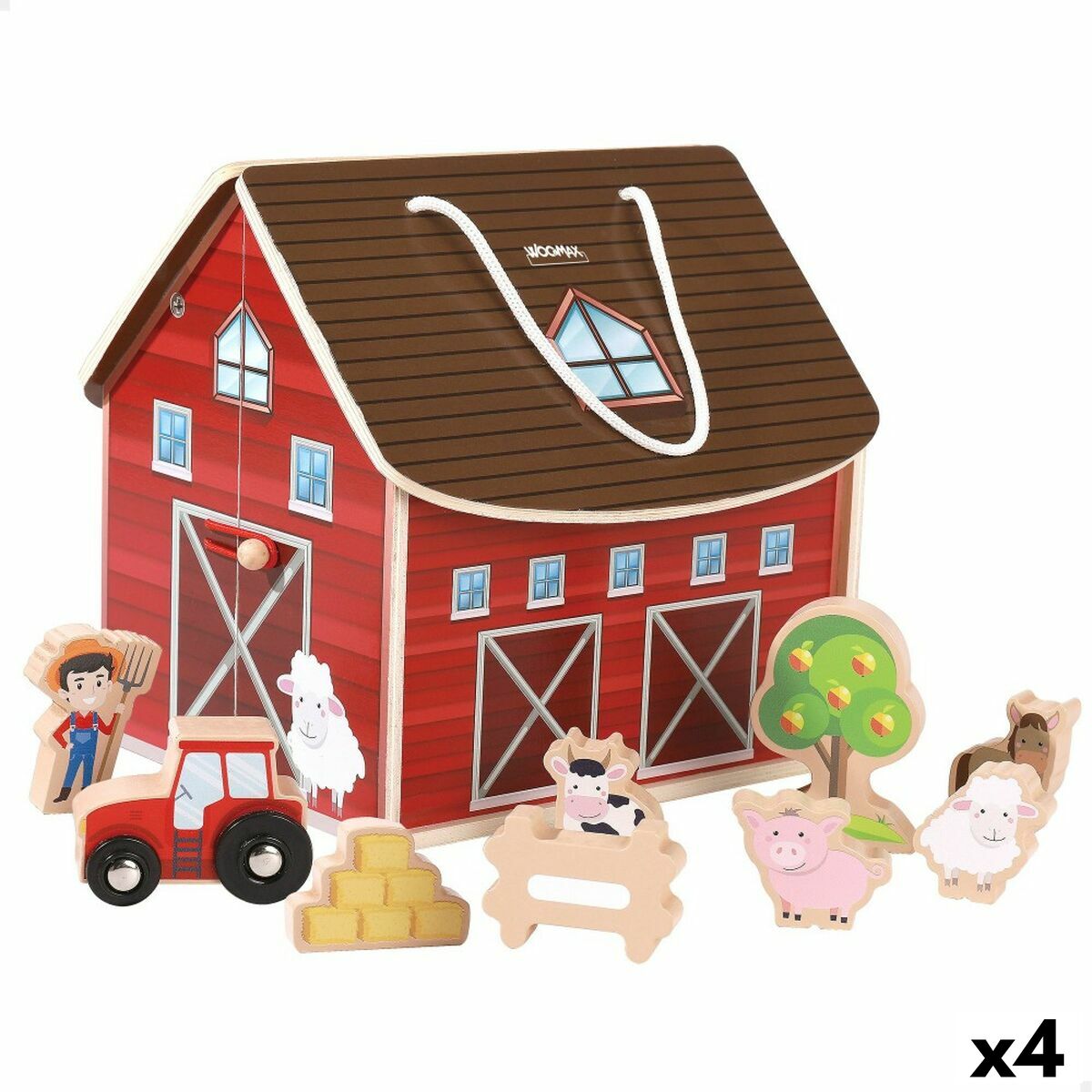 Playset Woomax Fermă 9 Piese 4 Unități 19 x 18 x 19 cm - Jucarii si jocuri, Păpuși și figurine