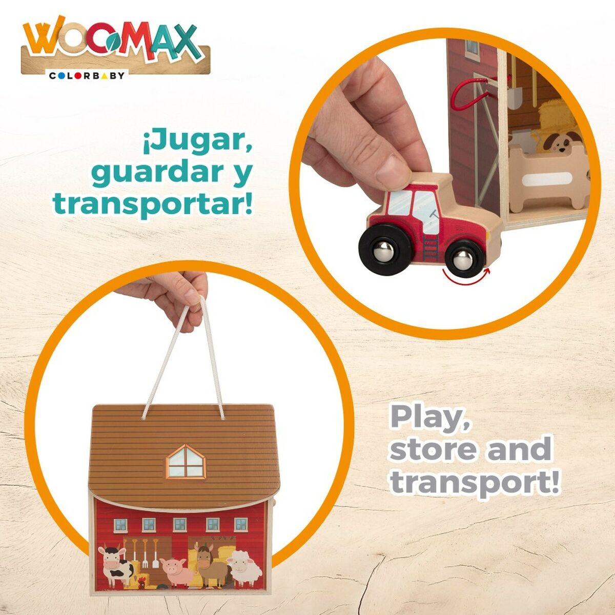 Playset Woomax Fermă 9 Piese 4 Unități 19 x 18 x 19 cm - Jucarii si jocuri, Păpuși și figurine