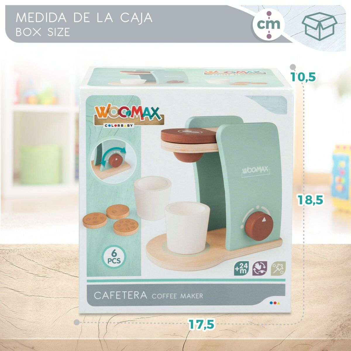 Cafetieră jucărie Woomax 6 Piese (6 Unități) - Jucarii si jocuri, Imitații de jocuri