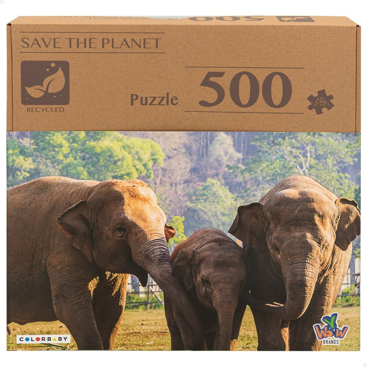 Puzzle Colorbaby Elephant 500 Piese 6 Unități 61 x 46 x 0,1 cm - Jucarii si jocuri, Puzzle-uri și puzzle-uri