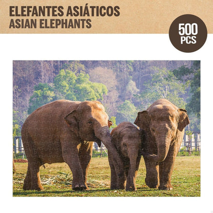 Puzzle Colorbaby Elephant 500 Piese 6 Unități 61 x 46 x 0,1 cm - Jucarii si jocuri, Puzzle-uri și puzzle-uri