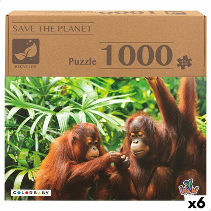 Puzzle Colorbaby Orangutan 6 Unități 68 x 50 x 0,1 cm - Jucarii si jocuri, Puzzle-uri și puzzle-uri