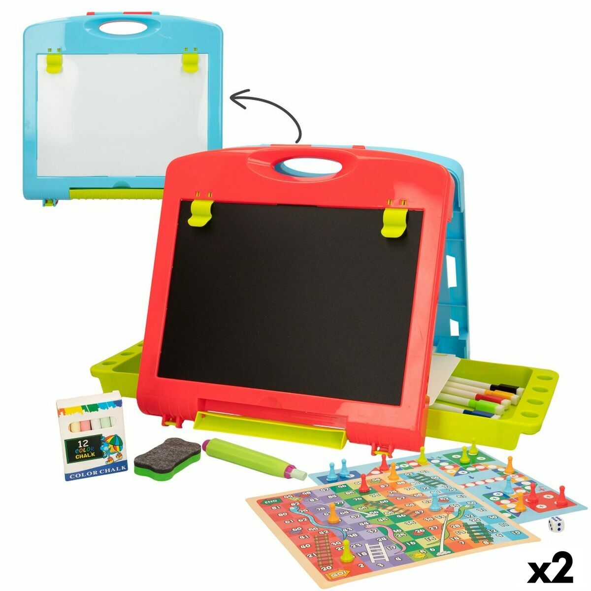 Tablă cu Două Fețe Colorbaby 34 x 31 x 29 cm 2 Unități 34 x 31 x 29 cm - Jucarii si jocuri, Activități creative