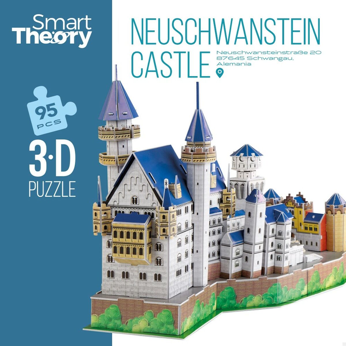 Puzzle 3D Colorbaby New Swan Castle 95 Piese 43,5 x 33 x 18,5 cm (6 Unități) - Jucarii si jocuri, Puzzle-uri și puzzle-uri