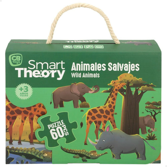 Puzzle pentru Copii Colorbaby Wild Animals 60 Piese 60 x 44 cm (6 Unități) - Jucarii si jocuri, Puzzle-uri și puzzle-uri