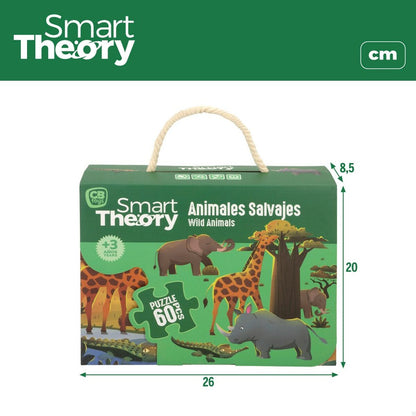 Puzzle pentru Copii Colorbaby Wild Animals 60 Piese 60 x 44 cm (6 Unități) - Jucarii si jocuri, Puzzle-uri și puzzle-uri