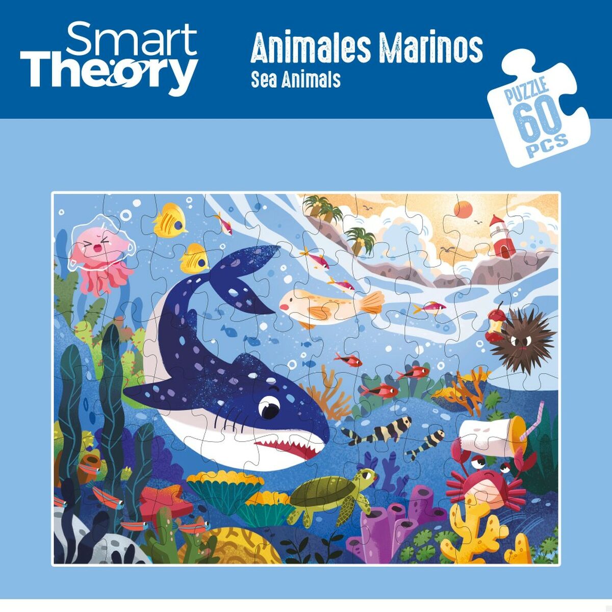 Puzzle pentru Copii Colorbaby Sea Animals 60 Piese 60 x 44 cm (6 Unități) - Jucarii si jocuri, Puzzle-uri și puzzle-uri